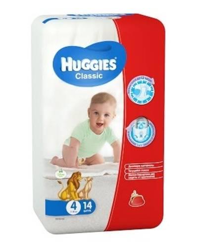 Подгузники Huggies Classic 4 7-18кг. 14шт.