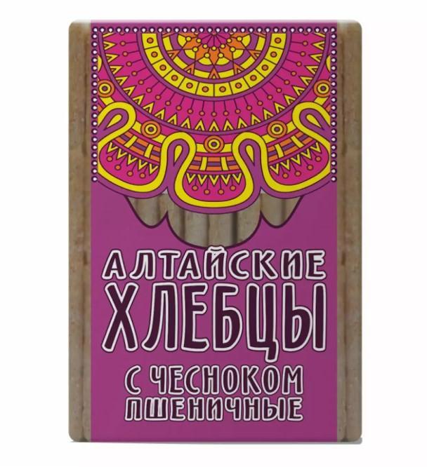 Хлебцы Алтайские Пшеничные с чесноком 75 гр., обертка