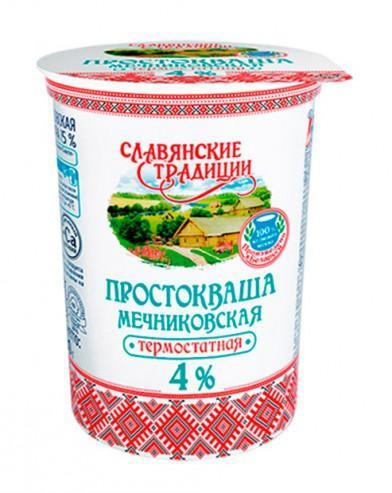 Простокваша Славянские традиции Мечниковская 4% 380 гр., ПЭТ
