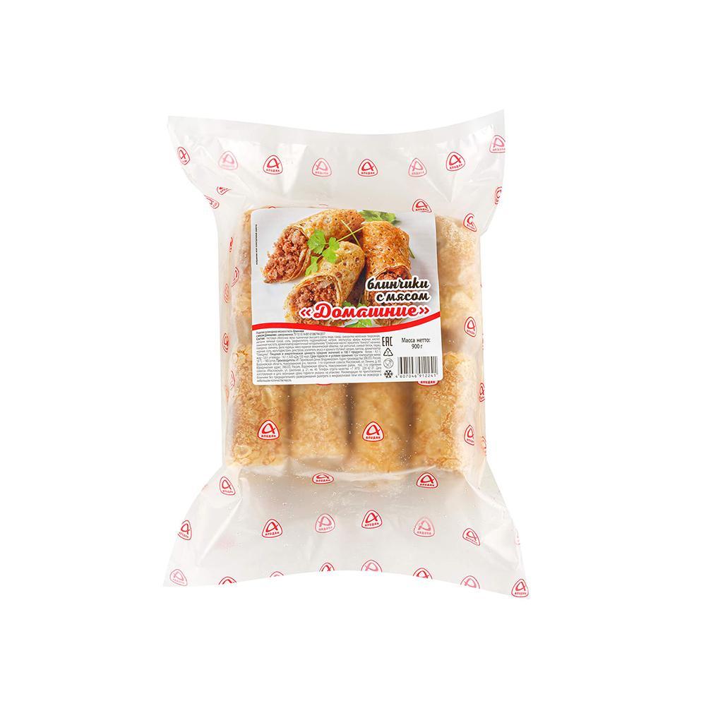 Блинчики Алидан Домашние с мясом 900 гр., флоу-пак