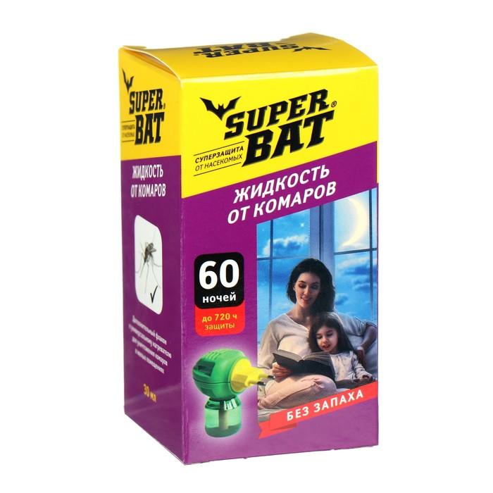 Жидкость от комаров от комаров Super Bat 60 ночей, 45 мл., картон