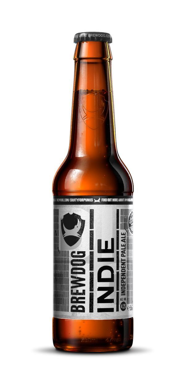Пиво Brewdog Indie светлое фильтрованное непастеризованное 4,2% 330 мл., стекло