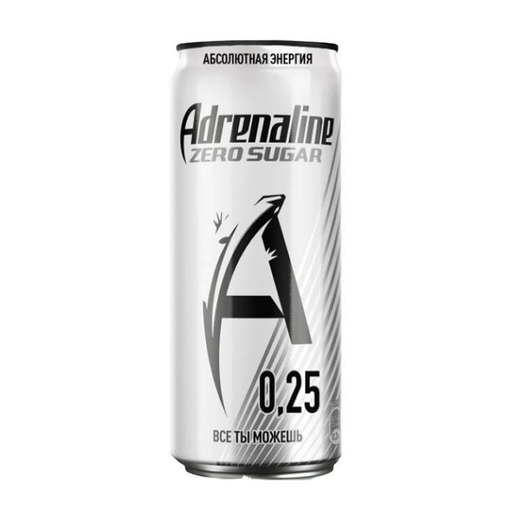 Напиток энергетический Adrenaline Rush Zero без сахара 250 мл., ж/б