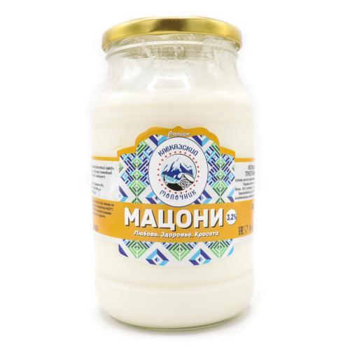 Мацони Кавказский молочник 3,2% 450 мл., стекло