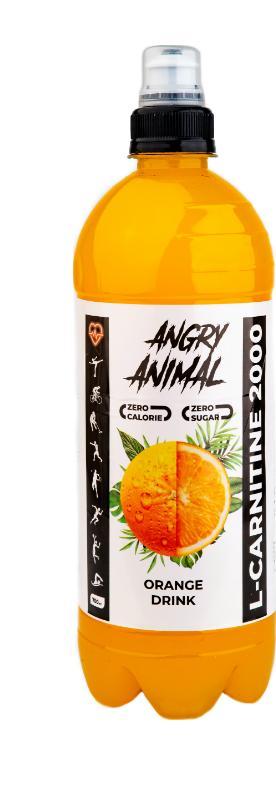 Напиток изотоник Angry Animal L-carnitine апельсин спортивный 700 мл., ПЭТ