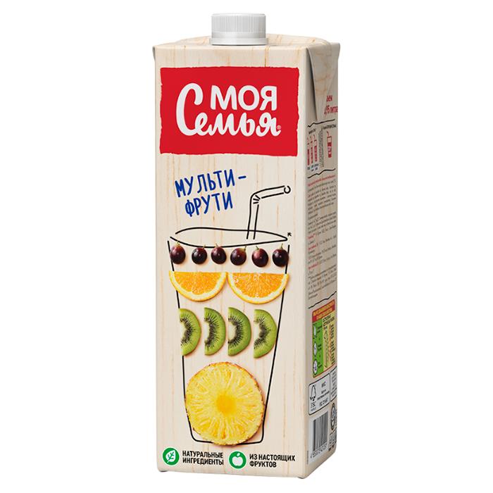 Сок Моя семья мультифрукт, 950 мл., тетра-пак