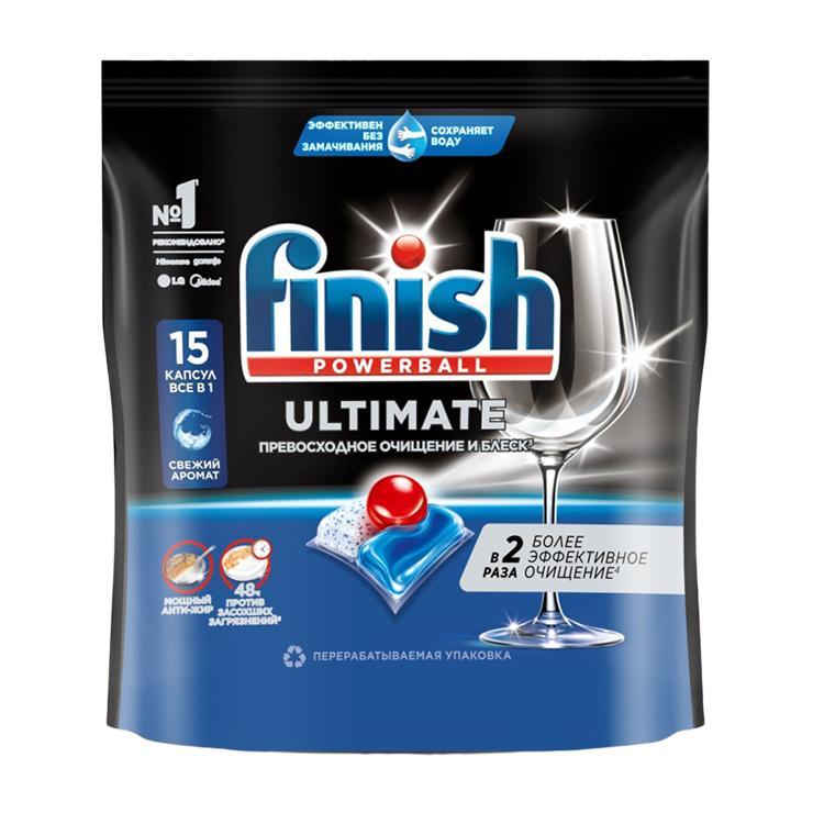 Капсулы для посудомоечных машин Finish Ultimate 15 шт., дой-пак