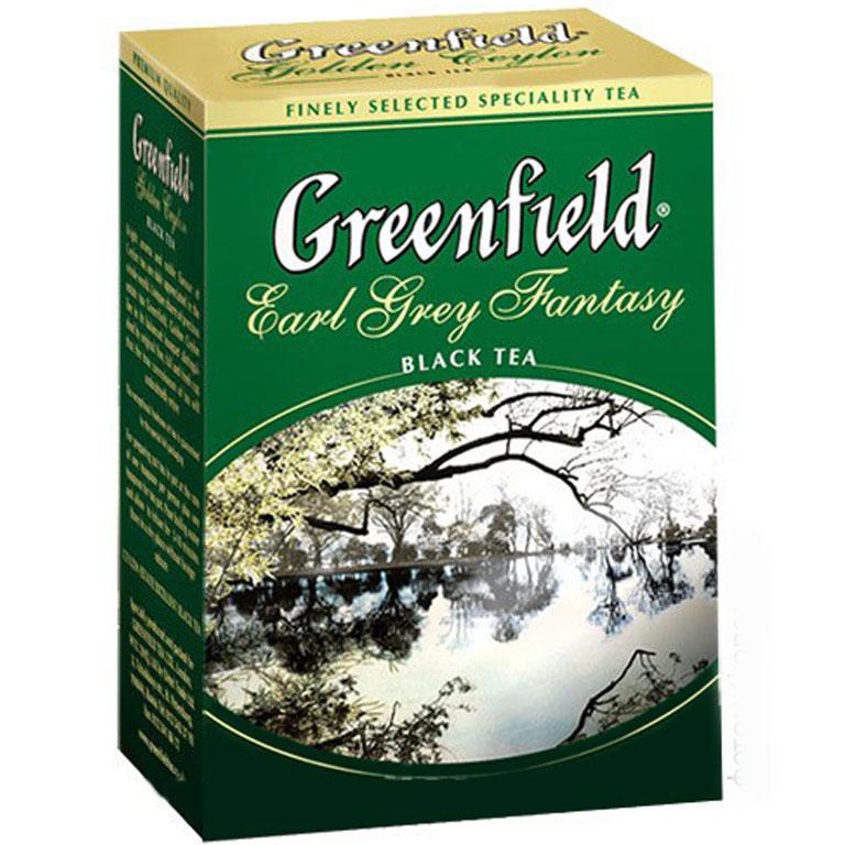 Чай Greenfield черный Эрл грей, 100 гр., картон