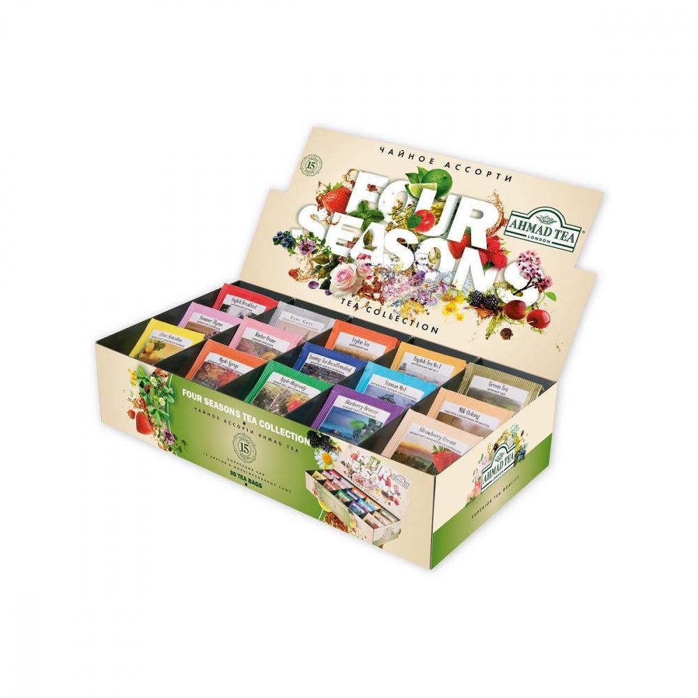 Набор Ahmad Tea чайное ассорти 15 вкусов 90 пакетиков 160 гр., картон
