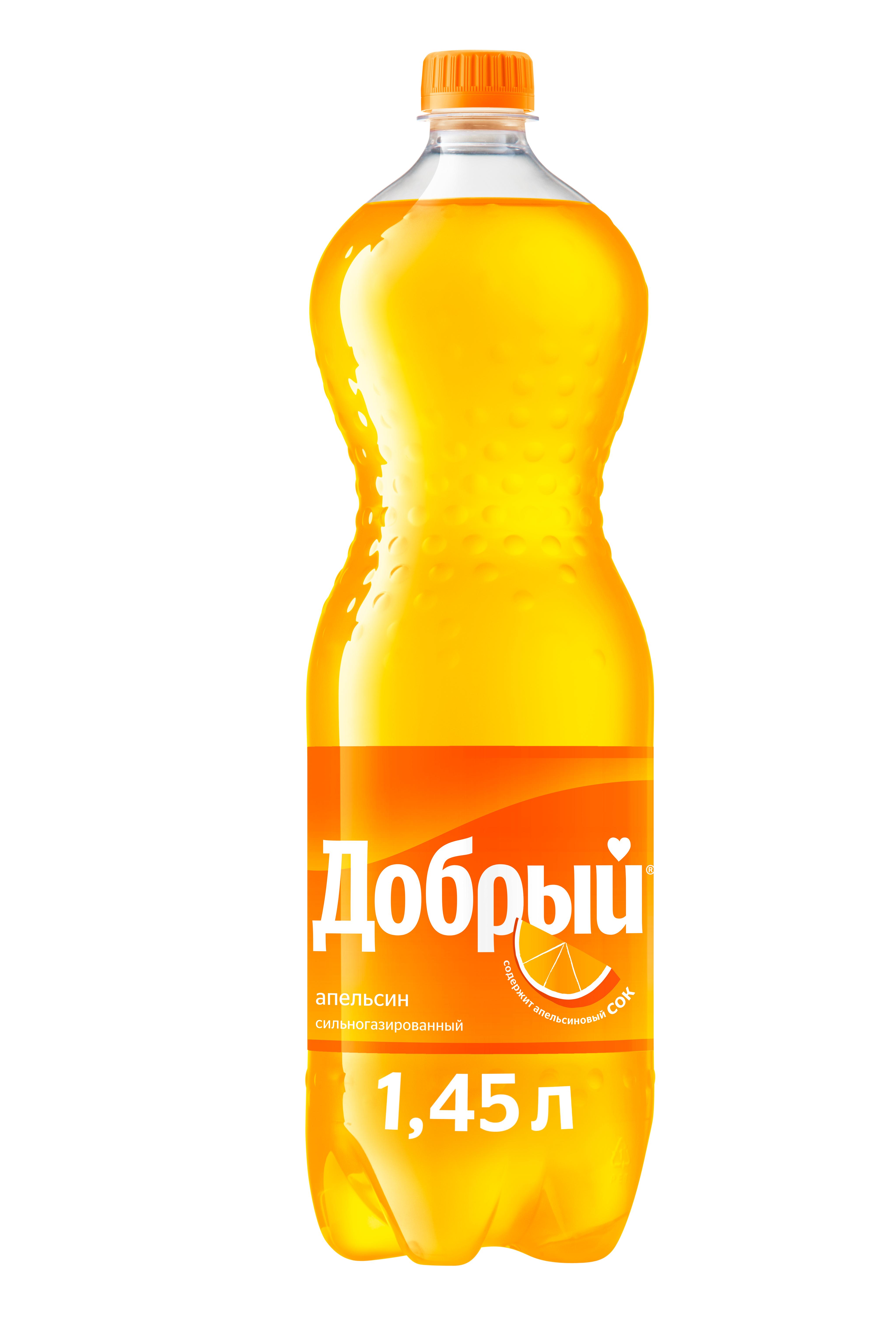 Напиток газированный Добрый апельсин 1,45 л., ПЭТ