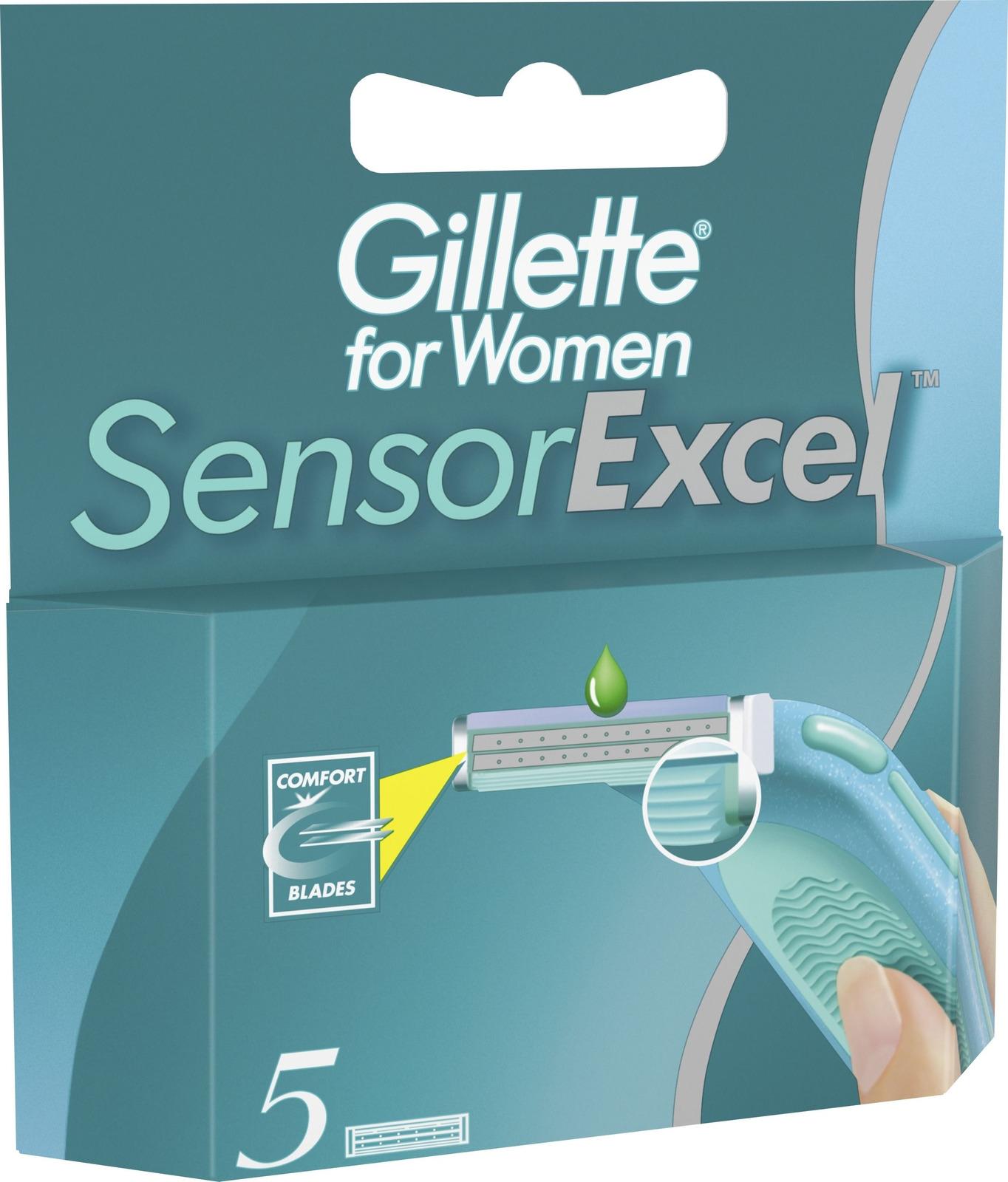 Cменные кассеты Gillette Sensor Excel 5 шт., картон