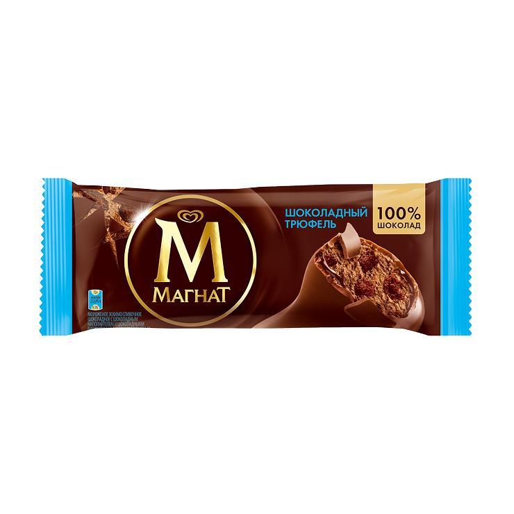 Мороженое эскимо Магнат трюфель шоколадный 8% 67 гр., флоу-пак