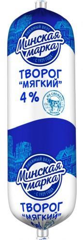 Творог Минская марка мягкий 4% 400 гр., мягкая упаковка