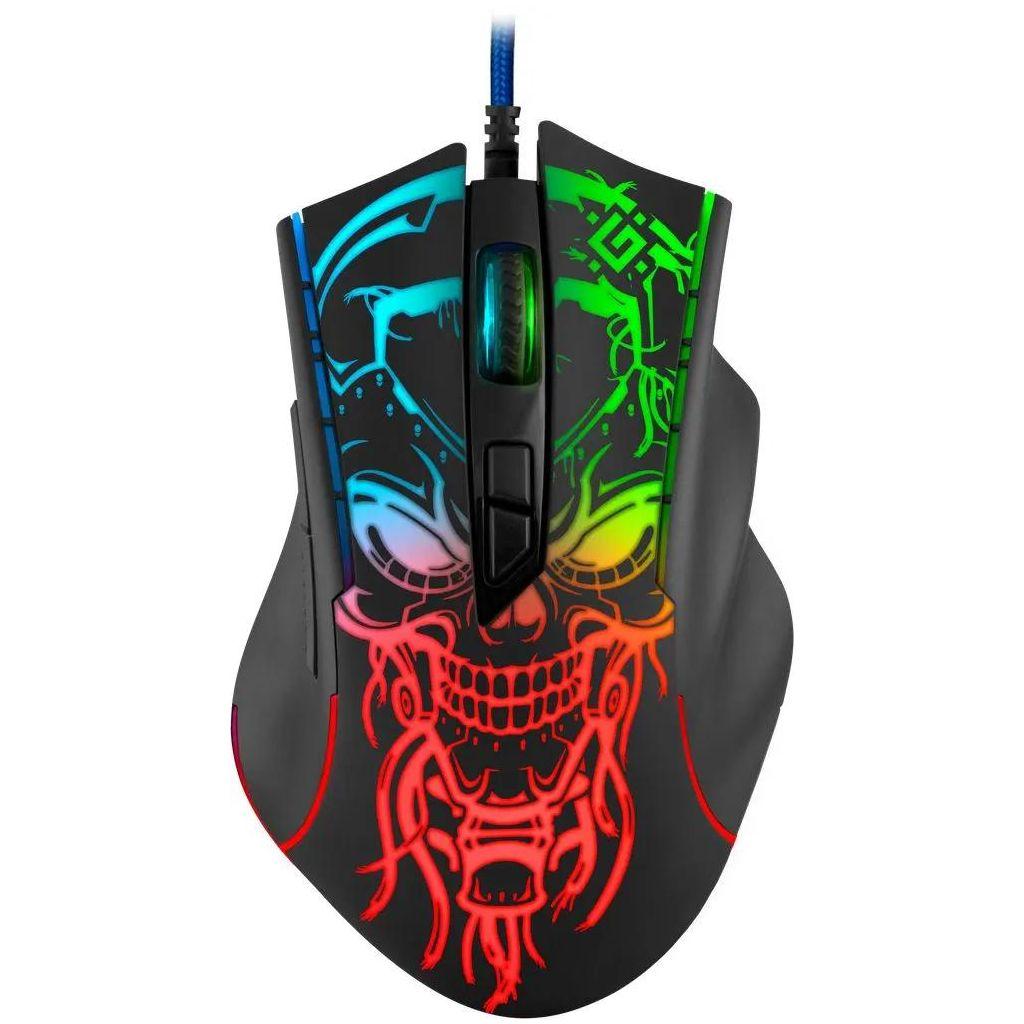 Мышь проводная Defender Bulletstorm GM-928, игровая, оптическая, USB, 7200dpi, черный [52928]