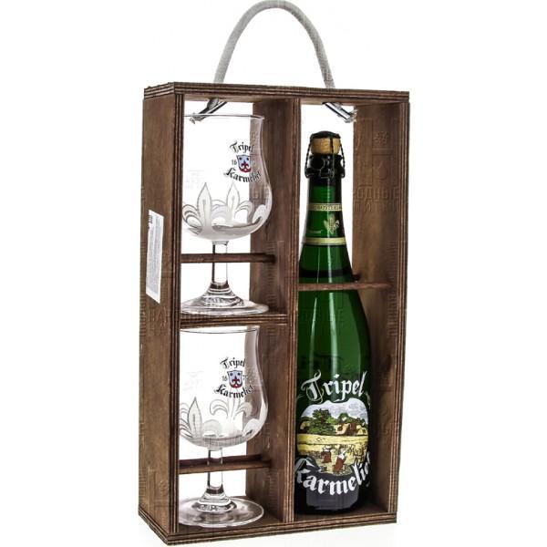 Пивной набор Bosteels Tripel Karmeliet 8,4 %, 750 мл., стекло