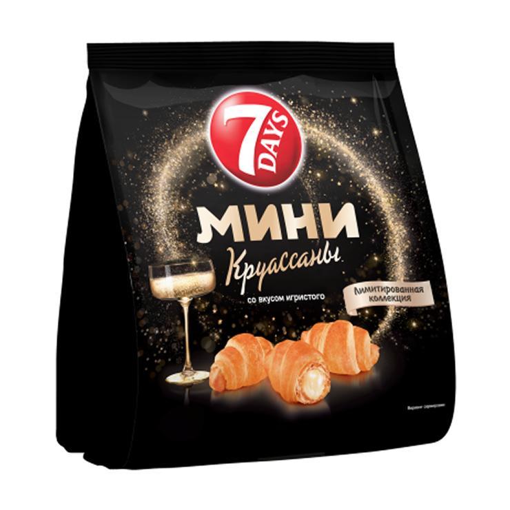 Круассаны мини 7 DAYS с кремом со вкусом игристого вина 265 гр., флоу-пак