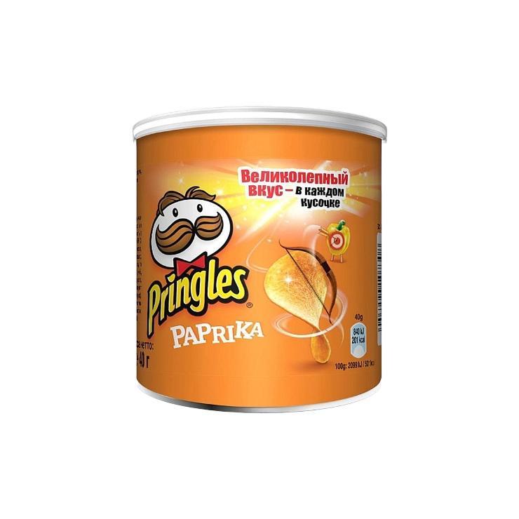 Чипсы Pringles паприка 40 гр., туба