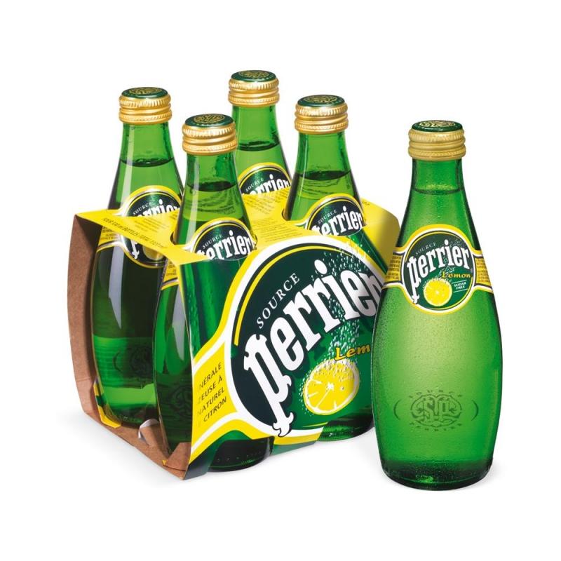 Вода газированная Perrier минеральная лимон 330 мл., стекло