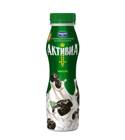 Йогурт Чернослив питьевой 2%, Danone, 290 гр, ПЭТ