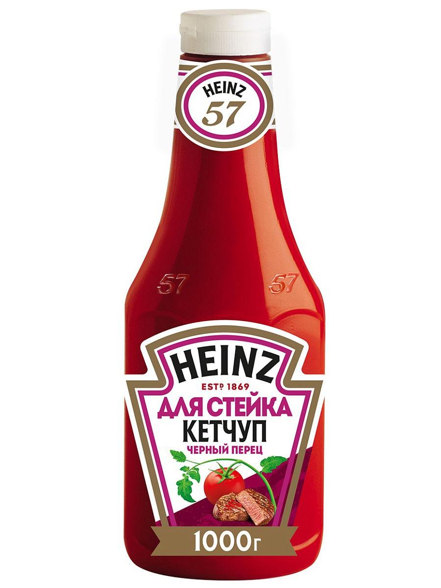 Кетчуп Heinz для стейка с чернымй перецем и базиликом, 1 кг., ПЭТ