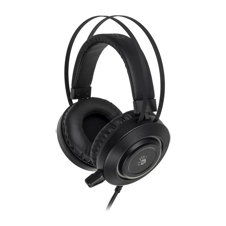 Гарнитура игровая A4TECH Bloody G521, для компьютера, мониторные, проводные, черный [g521 (black)]