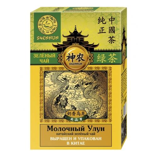 Чай молочный улун зеленый крупнолистовой Shennun, 100 гр., картон