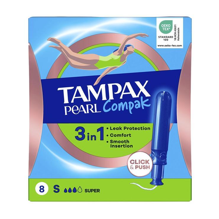 Тампоны Tampax compak pearl super с аппликатором 8 шт., картон