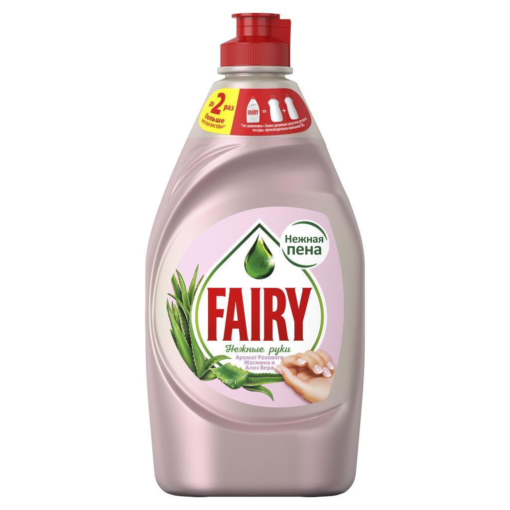 Средство для мытья посуды Fairy Нежные руки розовый жасмин и алоэ вера 500 мл., флакон