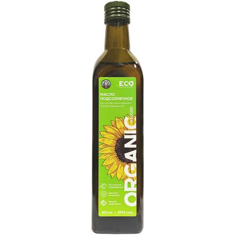 Масло Organic Around подсолнечное нерафинированное 500 мл., стекло