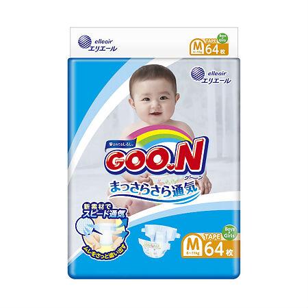 Подгузники, m 6-11 кг., Goon 64 шт., пакет
