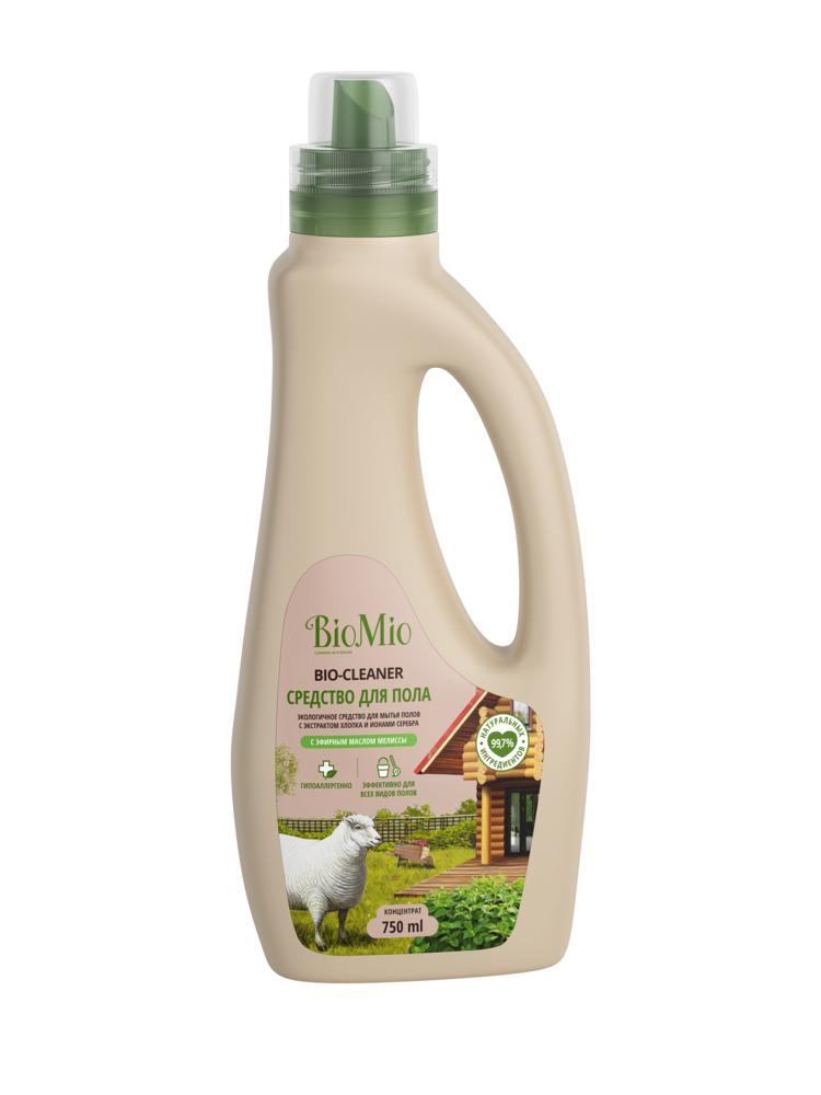 Cредство для пола BioMio Bio-Floor Cleaner с эфирным маслом мелиссы гипоаллергенное 750 мл., ПЭТ