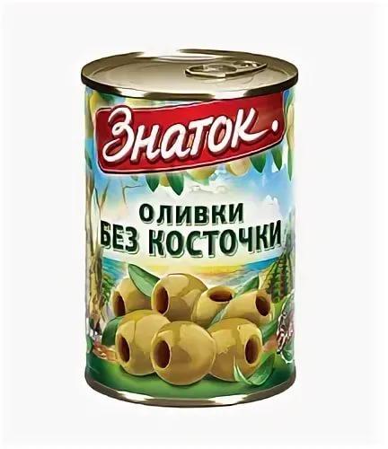 Оливки Знаток без косточки, 280 гр., ж/б