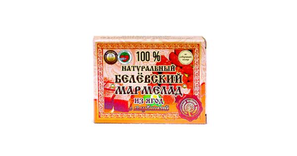 Мармелад Белёвский продукт натуральный с клубникой 230 гр., картон