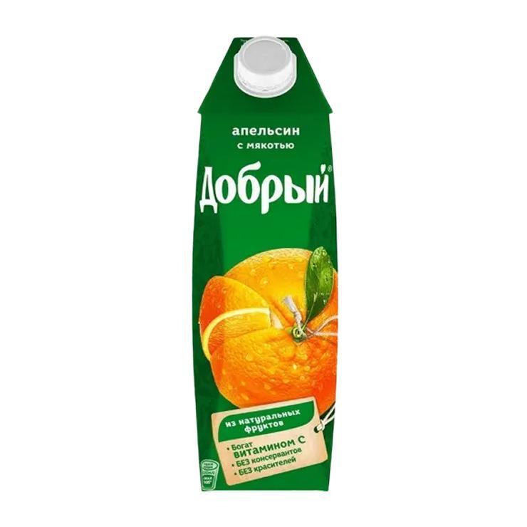 Нектар Добрый апельсин с мякотью 1 л., тетра-пак