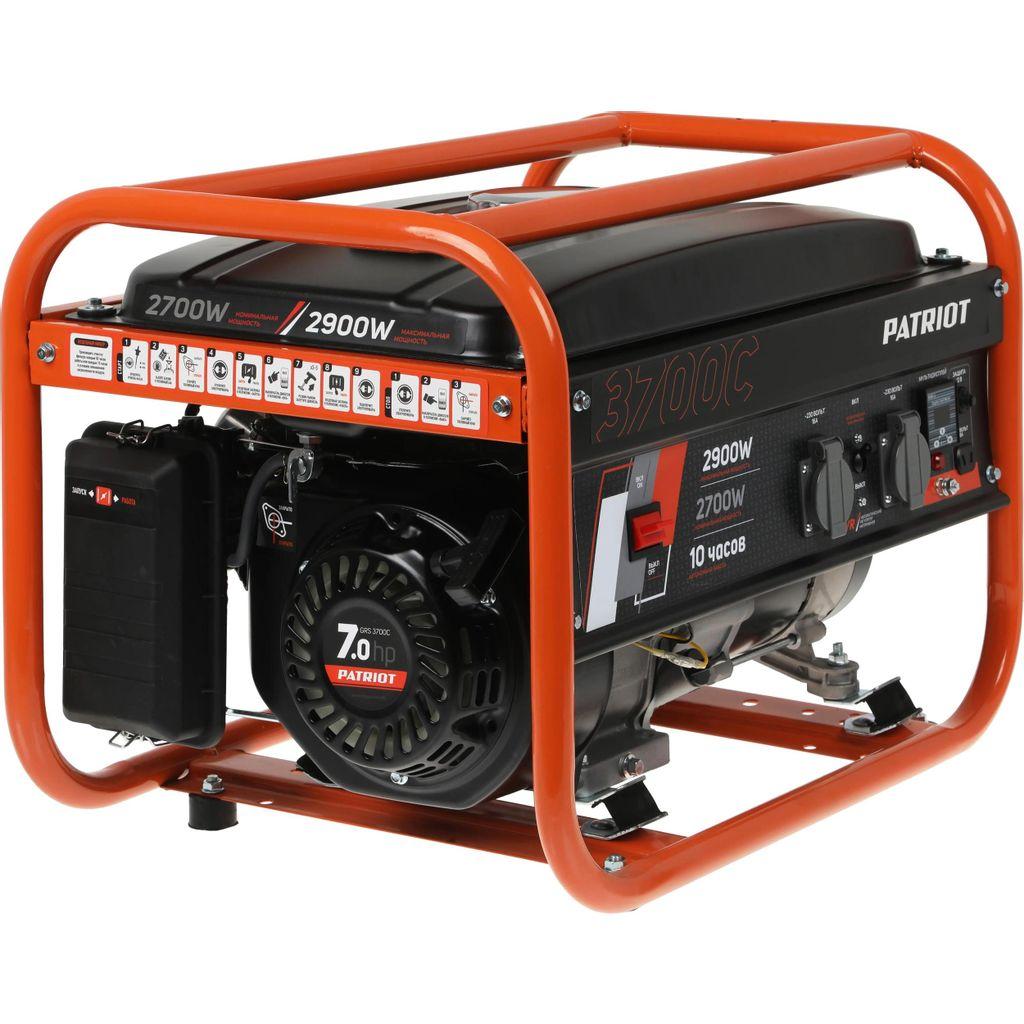 Бензиновый генератор Patriot GRS 3700C, 220/12 В, 2.9кВт [476102101]