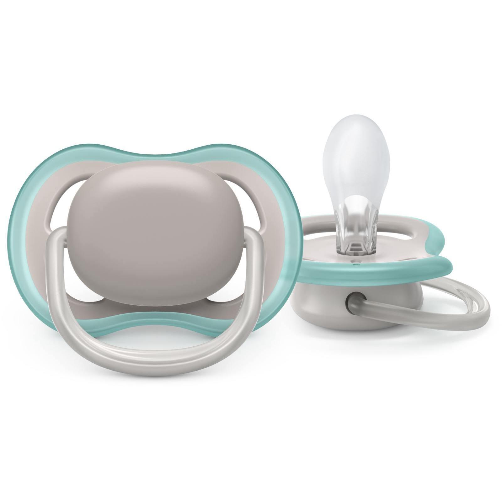 Пустышка силиконовая Philips Avent ultra air SCF354/01 с футляром, 18 мес +, 1 шт., ПЭТ
