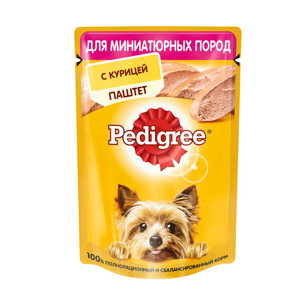 Pedigree Влажный корм для собак м/п паштет курица 80 гр., дой-пак