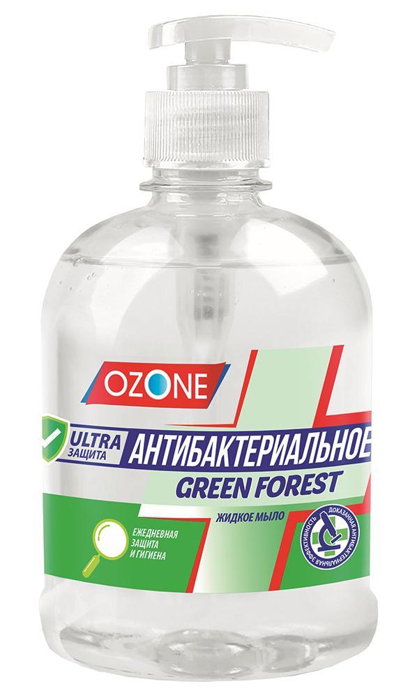 Мыло жидкое антибактериальное Ozone Green forest 500 гр., флакон с дозатором