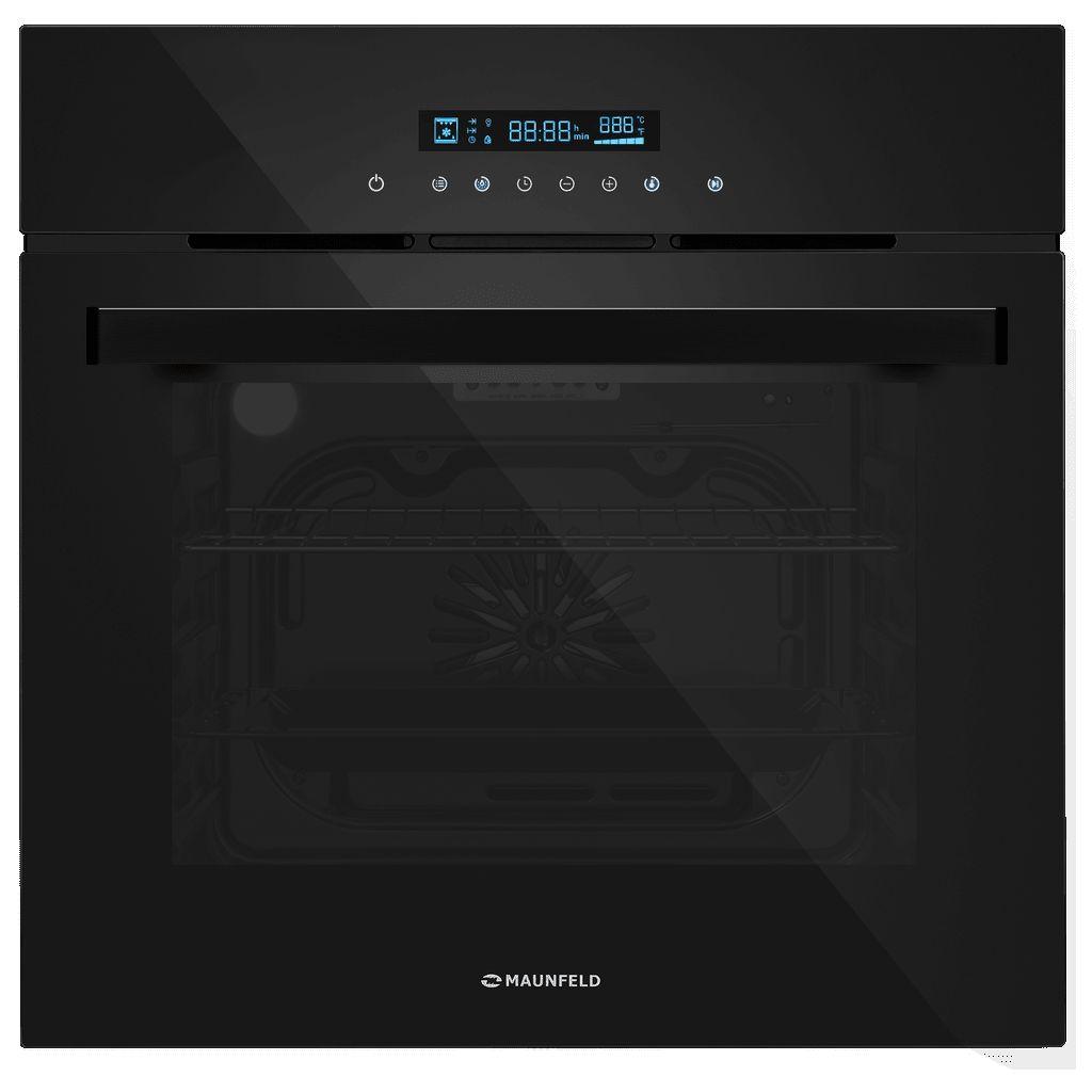 Духовой шкаф электрический MAUNFELD AEOD6063BM, 60л, дверца с 3 стеклами, черный