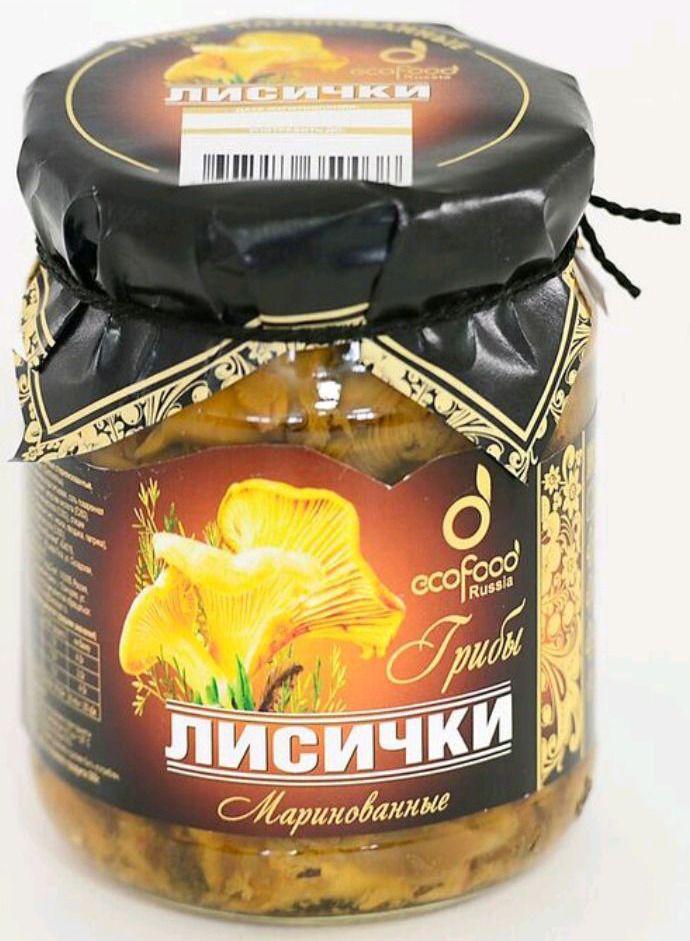 Грибы Ecofood маринованные лисички