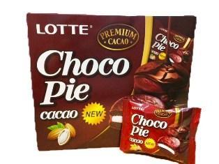 Печенье какао Lotte прослоенное глазированное 336 гр., картон