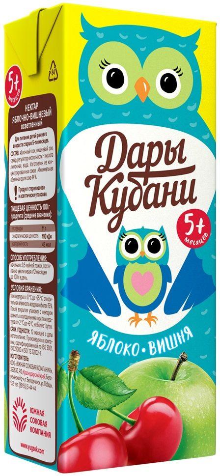Сок Яблоко-вишня Дары Кубани, 200 мл., тетра-пак