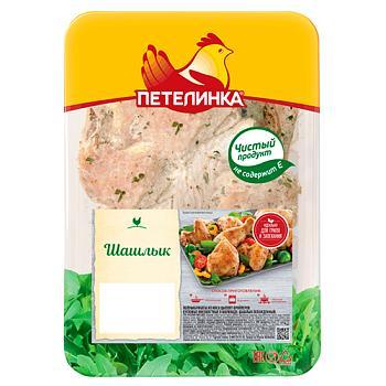 Шашлык Петелинка куриный охлажденный 1,6 кг., лоток