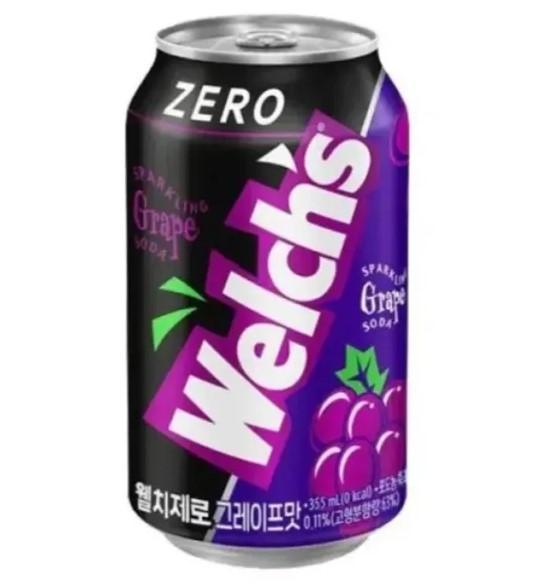 Напиток газированный Welchs Grape Zero Южная Корея 355 мл., ж/б
