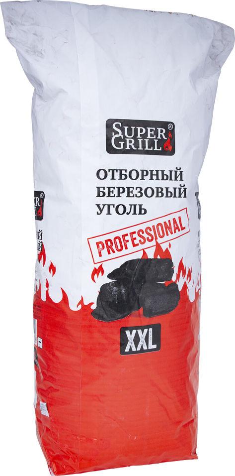 Уголь SuperGrill XXL Отборный березовый 8 кг., мешок