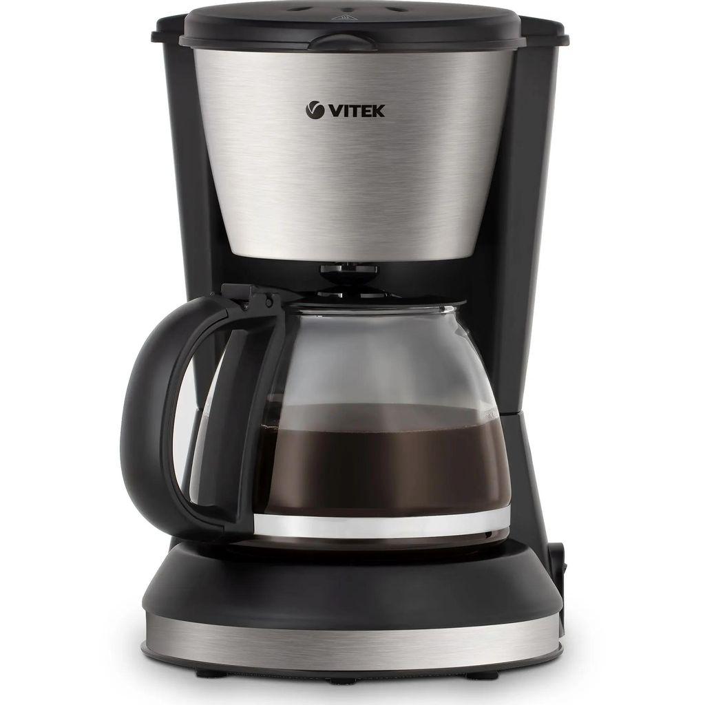 Кофеварка Vitek VT-1506 BK, капельная, черный /серебристый
