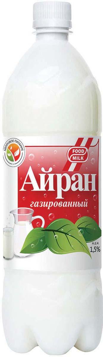 Айран газированный 1,5%, Food milk, 500 мл., пластиковая бутылка