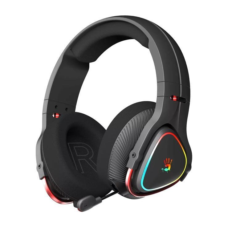 Гарнитура игровая A4TECH Bloody MR720, для компьютера и игровых консолей, мониторные, Bluetooth/радио, черный [mr720 black]