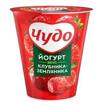Йогурт вязкий Чудо 2% клубника-земляника, 290 гр., ПЭТ