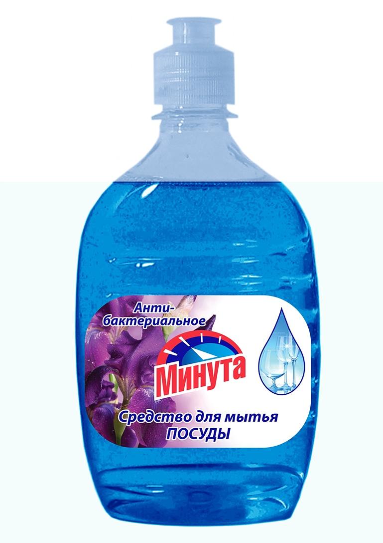 Средство для мытья посуды Минута антибактериальное 500 мл., ПЭТ